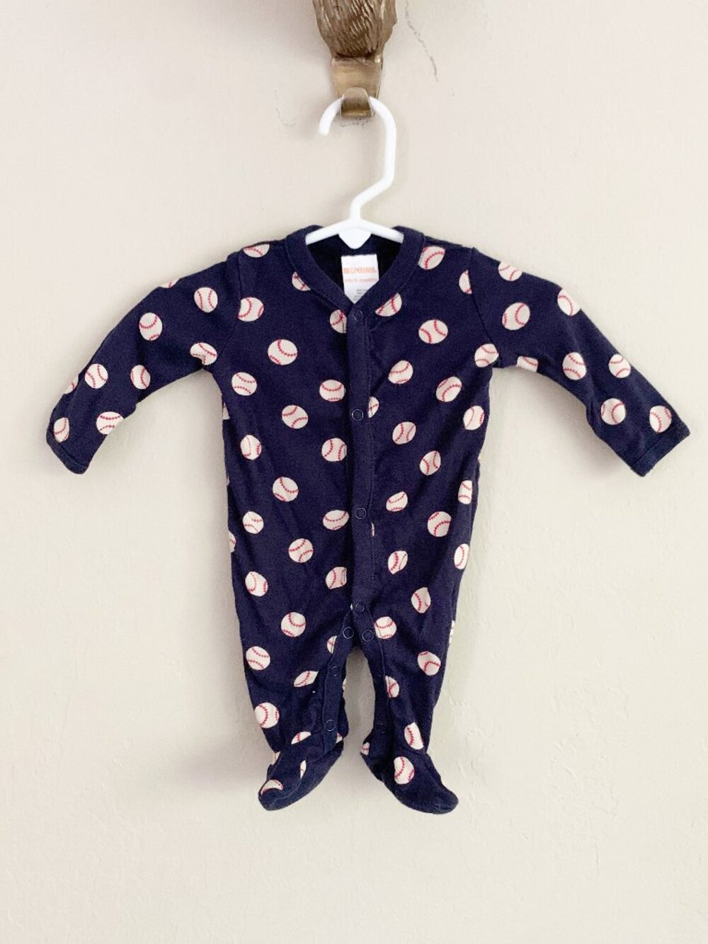 Gymboree Baseball Sleeper • Newborn